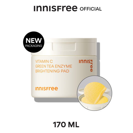 Innisfree Vitamin C Green tea Enzyme Brightening Pad 170 ml.