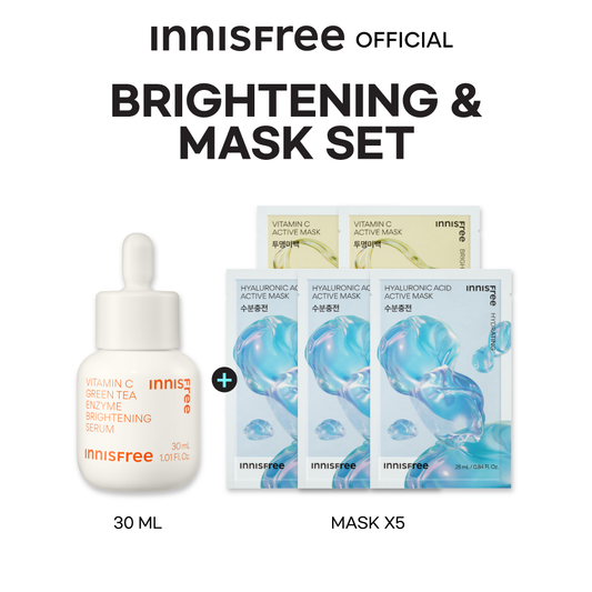 Innisfree Vitamin C Brightening serum รับฟรี Active Mask 5 ชิ้น